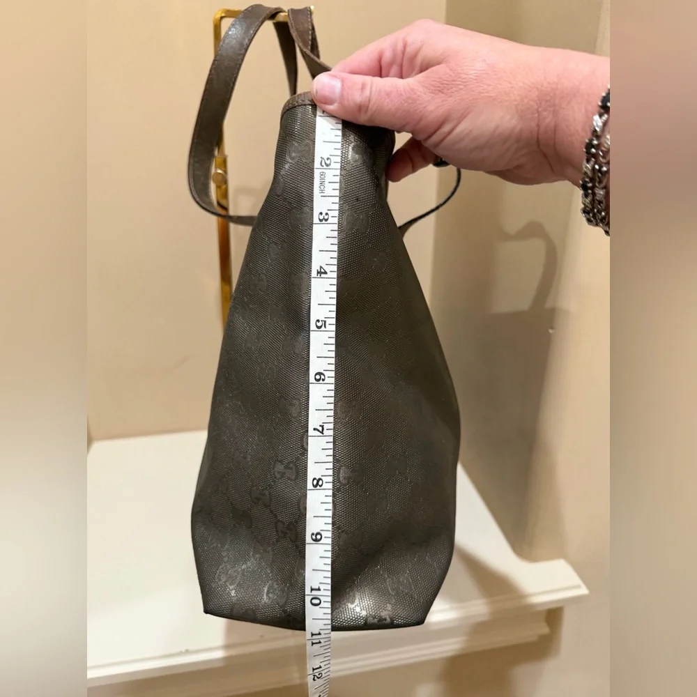 Gucci Metallic Monogram Zip Top Tote Bag - Picture 8 of 14